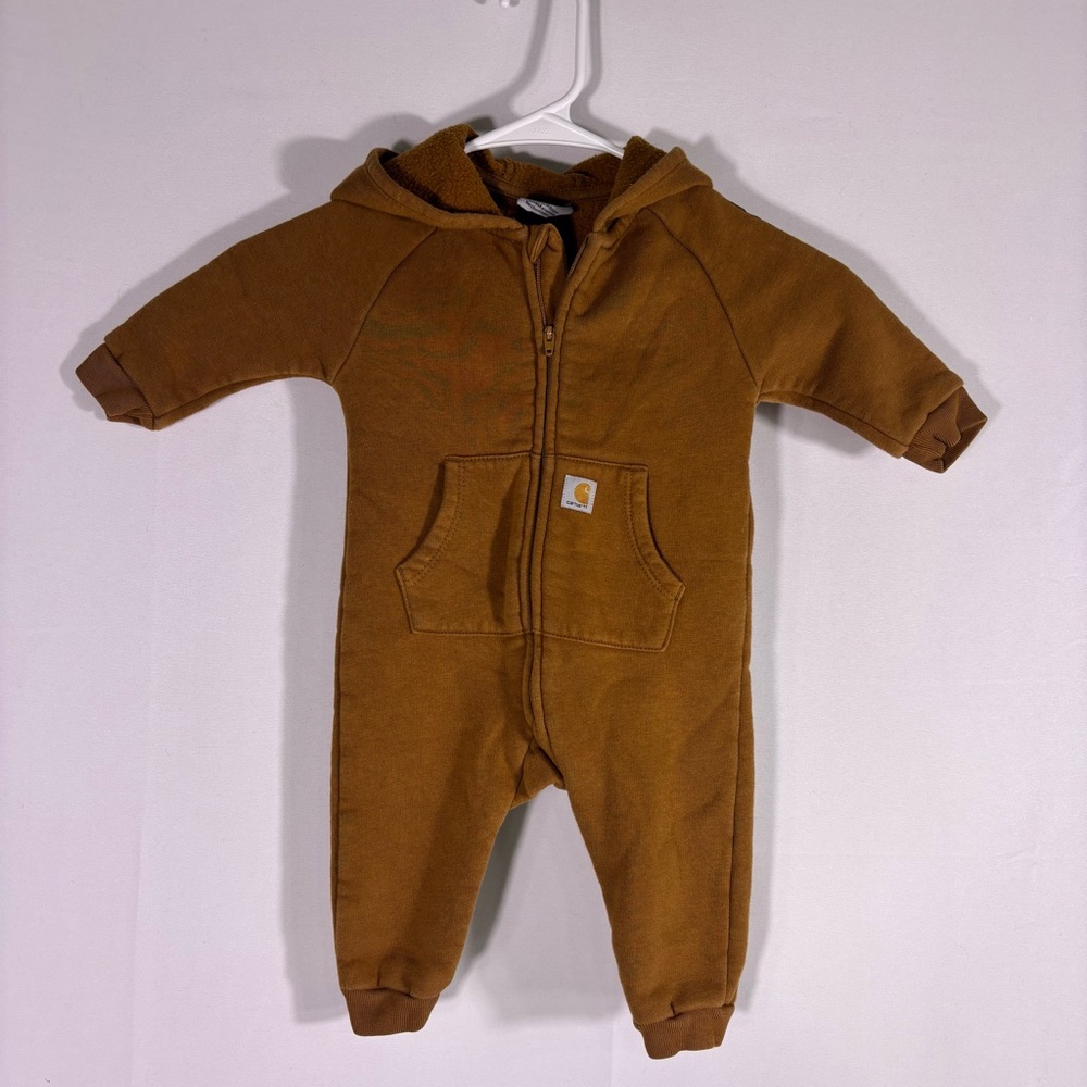 Carhartt Brown Kids Hooded Footie Size 3M